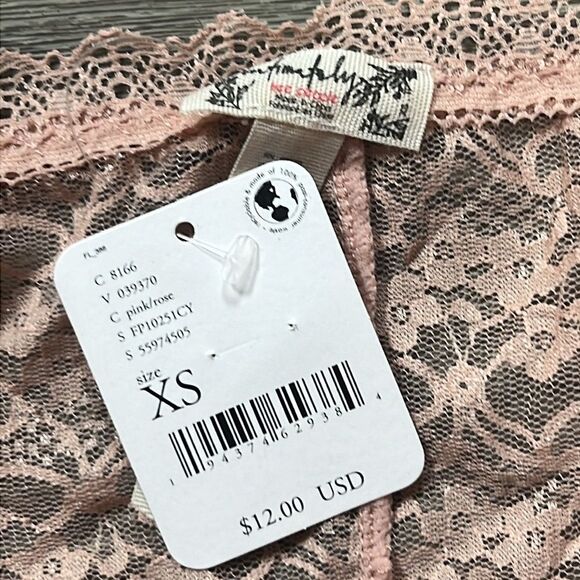 Free People Daisy Lace Undies Panty Pink Lace Bikini S - Picture 6 of 6